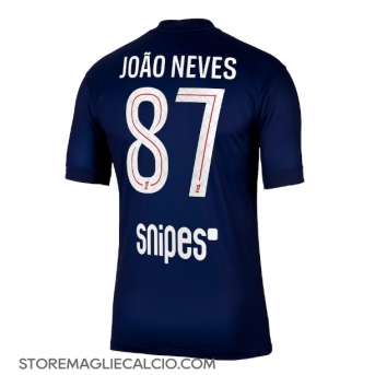 Paris Saint-Germain Joao Neves #87 Maglia Gara Casa Repliche 2025-26